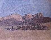 Ippolito Caffi Simoon in the Desert painting